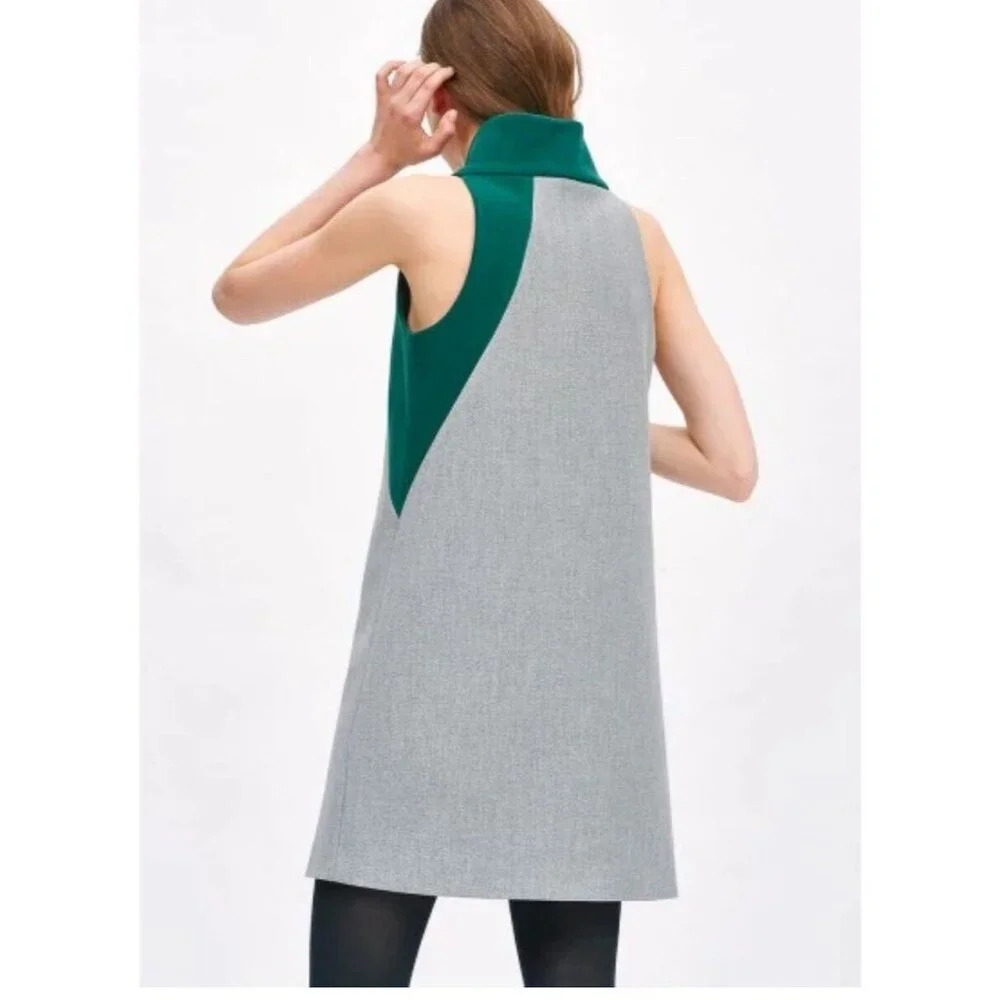 Cop Copine Colorblock Sleeveless Unique Mod Style Dress 42/L - Picture 8 of 9